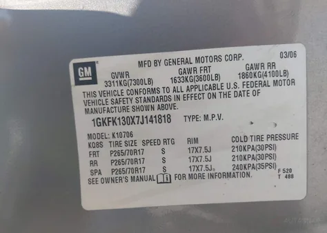 1GKFK130X7J141818